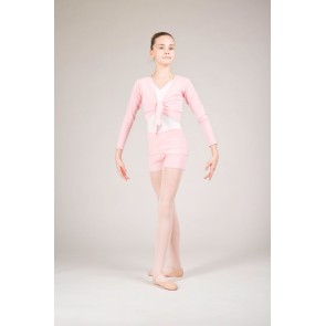 Ballet Rosa Lucie knoopvestje voor ballet met lange mouwen lichtroze