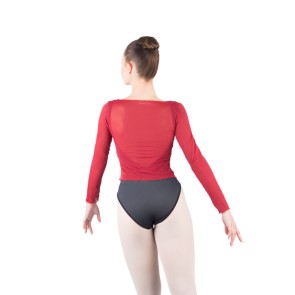 Ballet Rosa Dans Top Natasha rood dansshirt tot taille