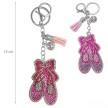 Alista Rhinestone Ballerina Shoes Metal Key Ring