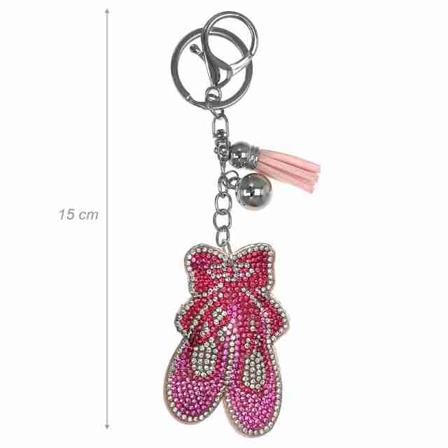 Alista Dancer Basics  Alista Rhinestone Ballerina Shoes Metal Key Ring