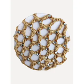 Alista Dancer Basics Gehaakt Haarnetje met Strass goud