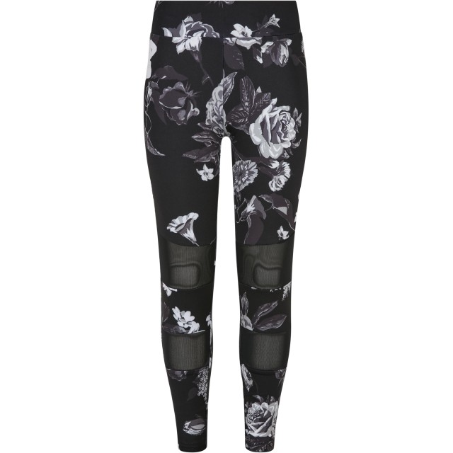 Urban Classics Tech Mesh Dark Flower AOP Leggings