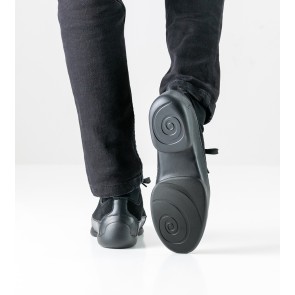 Suny 4005 zwarte Heren Danssneakers met gescheiden zool en 2 draaipunten om goed te kunnen draaien