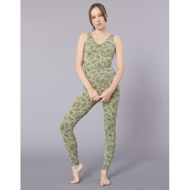 Temps Danse Adda Print dames Yoga Unitard Mouwloos