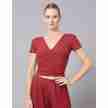 Temps Danse Robyn dames Ribbed Wrap Top