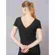 Temps Danse Robyn dames Ribbed Wrap Top