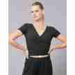 Temps Danse Robyn dames Ribbed Wrap Top