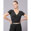 Temps Danse Robyn dames Ribbed Wrap Top