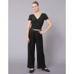 Temps Danse Robyn dames Ribbed Wrap Top