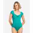 Lulli Dames Balletpakje Driekwart Mouw Aya jade blauwgroen LUB887