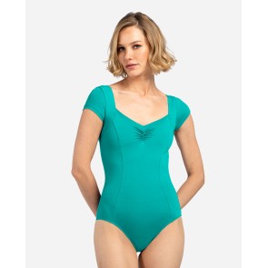 Lulli Dames Balletpakje Driekwart Mouw Aya jade blauwgroen LUB887
