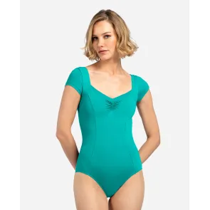 Lulli Dames Balletpakje Driekwart Mouw Aya jade blauwgroen LUB887