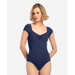 Lulli Dames Balletpakje Driekwart Mouw Aya navy LUB887