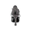 Portdance PD LEONOR Black Satin & Crystals Social Dansschoenen