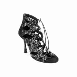 Portdance PD804 Dansschoenen Zwart-Grijs Slangenprint