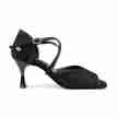 Portdance PD500 Fashion zwarte satijn dames dansschoenen voor latin