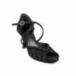 Portdance PD500 PREMIUM Dames Dansschoenen Zwart Glamour Satijn