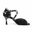 Portdance PD500 Fashion zwarte satijn dames dansschoenen voor latin