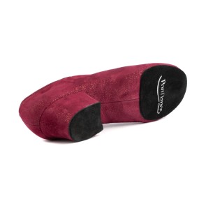 Portdance PD008 Bordeaux Nubuck Glam Latin Dansschoenen