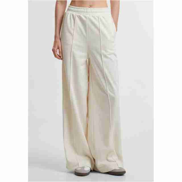 Urban Classics dames trainingsbroek met pin-tuck TB6219 whitesand
