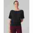 temps danse genesis zwart dansshirt met losse mouwen en strakke band