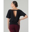 temps danse genesis zwart dansshirt dames met open rug