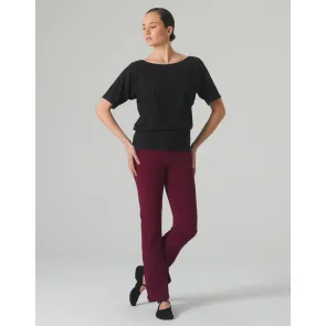 temps danse genesis zwart dansshirt dames los model voor modern yoga pilates