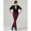 temps danse genesis zwart dansshirt dames open rug en losse mouw