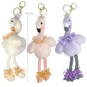 Alista Dancer Basics Sleutelhanger met dansende Flamingo en Strass-Diadeem 24cm