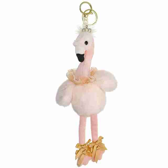 Alista Dancer Basics Sleutelhanger met dansende Flamingo en Strass-Diadeem