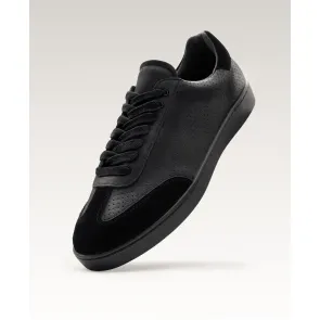 Suny Anna Kern 7030 Zwarte Nappa Leer Sneakers van nappaleer en fijn suede