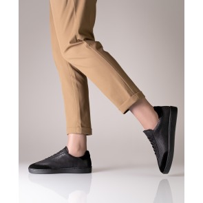 Suny Anna Kern 7030 Zwarte Nappa Leer Sneakers voor binnen en buiten