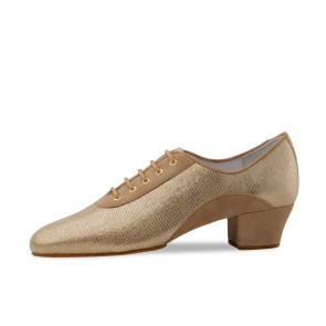 Anna Kern Brienne Goud Dames oefen dansschoenen met een lage hak