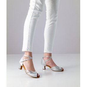 Anna Kern Christelle Zilver Dames oefen dansschoenen met een perfecte stapvlak