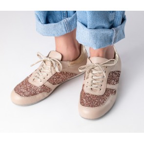 Werner Kern Honey Dames Nappa leer Brocade danssneakers met veters
