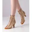 Anna Kern Melisande Beige Dames comfortabele oefen Dans Enkellaarsjes