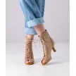 Anna Kern Melisande Beige Dames oefen Dans Enkellaarsjes met veters
