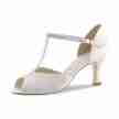 Werner Kern Mona Wit Satijn dames Bruidsschoenen met Lederen zool