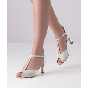 Werner Kern Mona Wit Satijn dames Bruidsschoenen met een 65mm hak