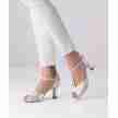 Werner Kern Mona Wit Satijn dames Bruidsschoenen met een drukknoopsluiting