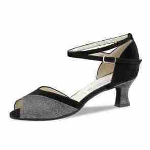 Werner Kern Steph dames Zwart-Zilver Dansschoenen