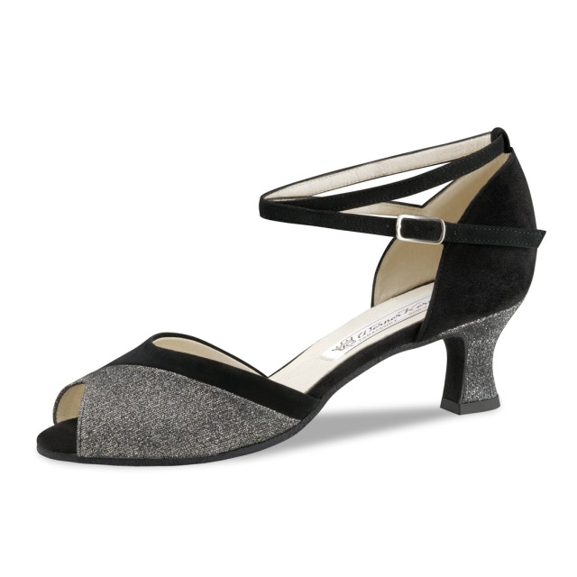 Werner Kern Steph dames Zwart-Zilver Dansschoenen