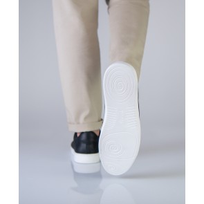 zwarte latin danssneakers voor heren met doorlopenden zool en twee draaipunten suny 7410