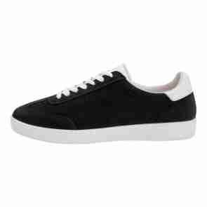 Suny Anna Kern 7415 Suède Zwarte Danssneakers met Volledig Zool