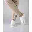 Suny-7420-Suede-Wit-Beige-Danssneakers-met-Volledig-Zool met veters