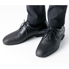 Werner-Kern-Brescia-Extra-Brede-zwart-nappa-Leer-Heren-dansschoenen-voor-brede-voeten met veters