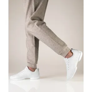 Bachata en Salsa witte danssneakers met splitzool voor heren Suny Anna Kern 4060
