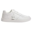 Stijlvolle unisex Diamant Witte Danssneakers echte leder