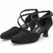 Comfortabele Diamant-zwarte-Dansschoenen-Dames-048-113-001 met kruisbandjes