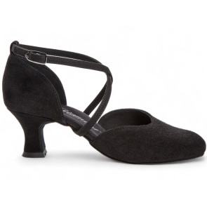 Diamant-zwarte-Dansschoenen-Dames-048-113-001 met een lage hak